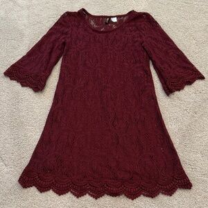 H&M Burgundy Lace Dress